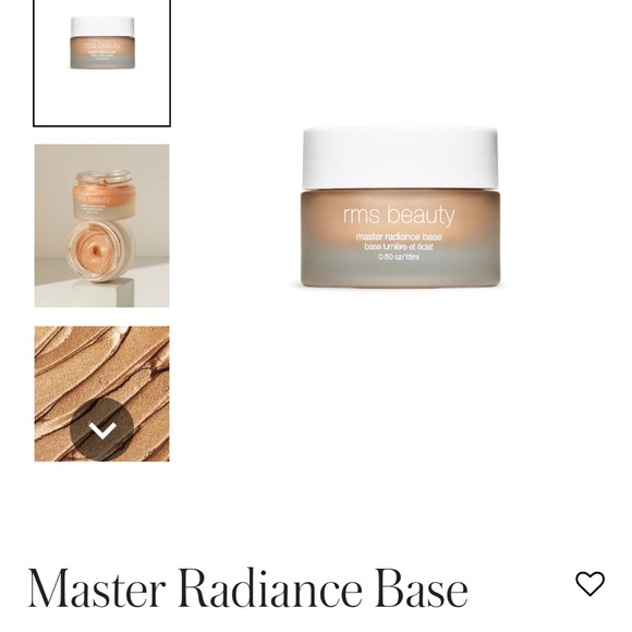 RMS Beauty Other - RMS Beauty Master Radiance Base in Rich in Radiance. New in Box.